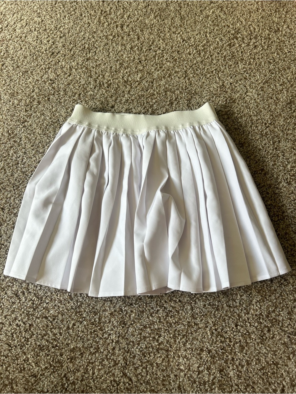 Women's White Pleated tennis Skirt